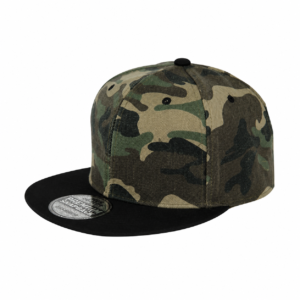 Premium Classic Plain Snapback Hat Caps CAMO & BLACK, 1 DZ